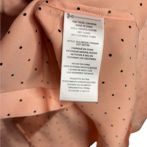 Equipment Womens Luis Blouse Medium in Rose Black Polka Dot - Picture 6 of 9